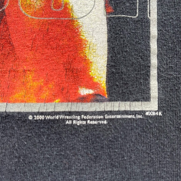 Vintage 2000 WWF The Rock Layeth The Smacketh Down! T-Shirt Size Youth Large - Picture 3 of 6